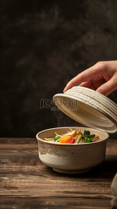 简单砂锅背景图片_中餐美食美味热菜背景