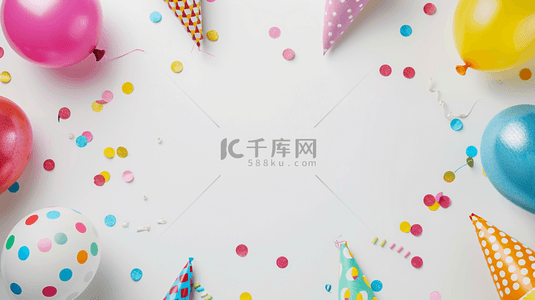 爆炸星气球背景图片_欢庆六一儿童节彩色气球彩纸背景