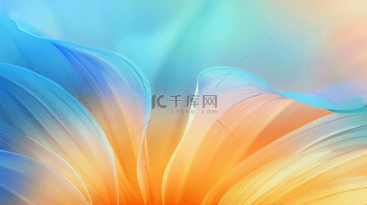 蓝背景图背景图片_清新夏日抽象透明玻璃质感花瓣纹理背景图