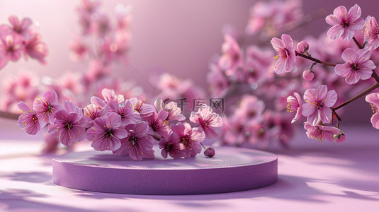 素材花卉素材背景图片_展台花卉粉色合成创意素材背景