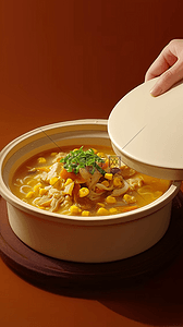 豆腐砂锅背景图片_中餐美食美味热菜背景