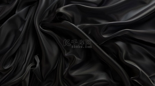 黑色丝绸纹理合成创意素材背景