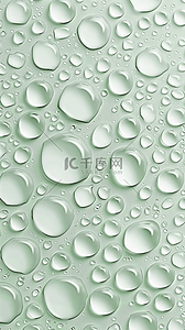 晶莹透明水珠背景图片_618夏天草绿色补水妆品水分子水珠3图片