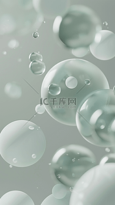 凉水背景图片_618补水妆品水分子气泡背景