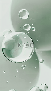 促销气泡背景图片_618补水妆品水分子气泡背景