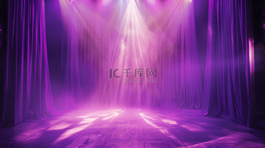 展台紫色灯光合成创意素材背景