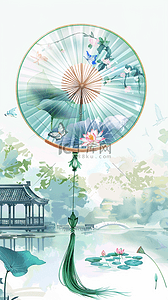 中式古风传统工艺品团扇宫扇2设计图