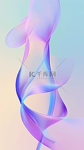抽象流体几何背景图片_炫彩透明流体玻璃丝带背景