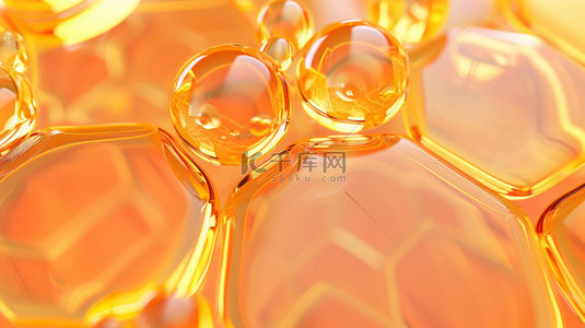 蜂巢造型背景图片_蜂巢透明气泡合成创意素材背景