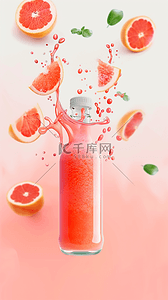 清凉夏天果汁背景图片_夏日冷饮清凉饮品草莓西瓜饮料果汁设计图
