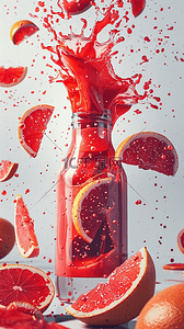 果汁设计背景图片_夏日冷饮清凉饮品草莓西瓜饮料果汁设计