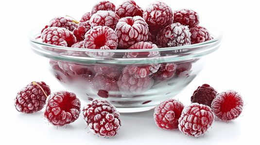 的水果摄影照片_速冻冷冻的水果树莓10