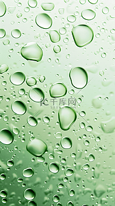 618夏天草绿色补水妆品水分子水珠背景图