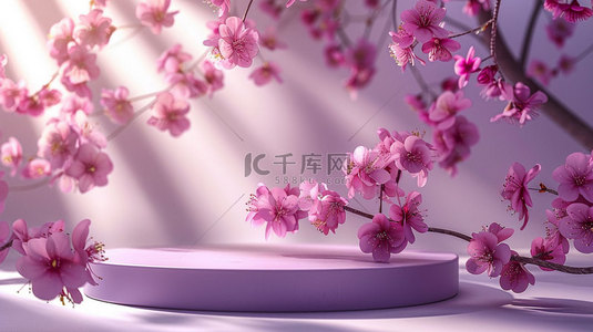 素材花卉素材背景图片_展台花卉粉色合成创意素材背景