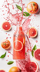 夏日冷饮清凉饮品草莓西瓜饮料果汁背景图片
