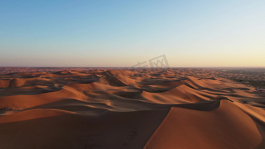 沙漠高空摄影照片_内蒙古旅游城市沙漠航拍