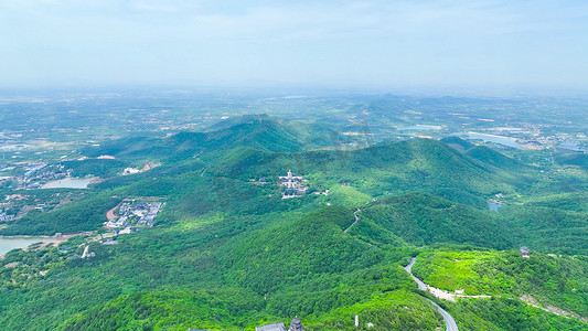 航拍镇江城市旅游茅山风景区5A景区实拍素材