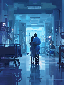 专享开门红摄影照片_医生的中段拥抱医院的开门看到的小病人