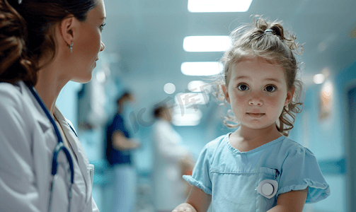 查房护士记录小女孩病情