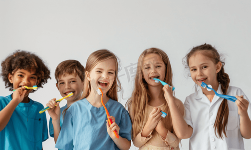 女医生指导儿童正确刷牙方式
