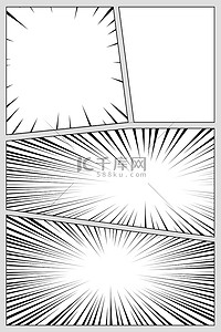 漫画分镜射线黑白速度线漫画背景