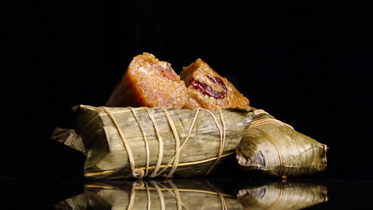 粽子叶粽子摄影照片_端午节端午美食食物粽子高清实拍