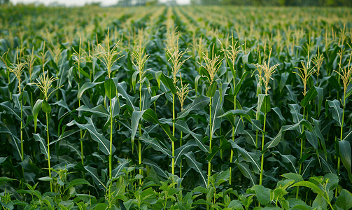 玉米植物田野背景