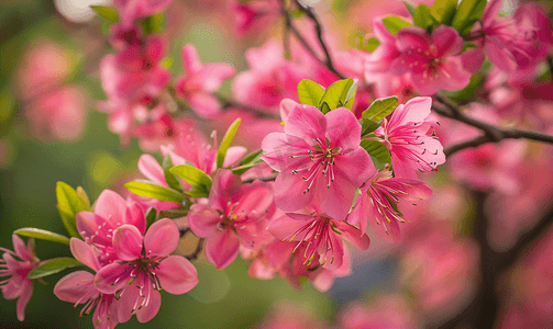 弗洛雷斯玫瑰摄影照片_花园里的粉红花树种植药草和蔬菜自然摄影