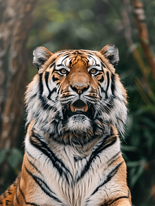 野生动物园摄影照片_动物园里的西伯利亚虎