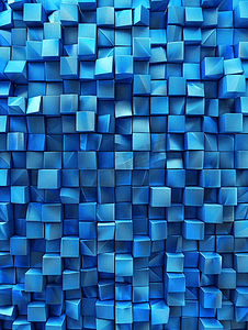 形状ai摄影照片_抽象的蓝色背景海立方体图案