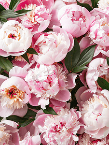 牡丹被罩摄影照片_粉红牡丹花背景美丽的春天