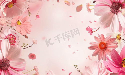 圆形的花框