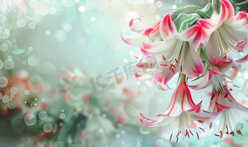 花薰衣草摄影照片_明亮多彩的花铃花卉背景