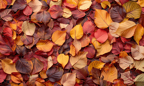 秋天的落叶的摘要背景