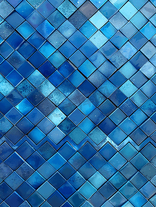 科技蓝色抽象摄影照片_抽象的蓝色背景海立方体图案