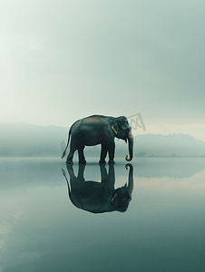 亚洲大象孤立