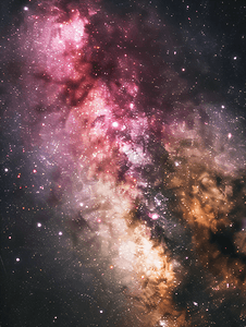 俯瞰背景摄影照片_银河系中心俯瞰礁湖星云三裂星云