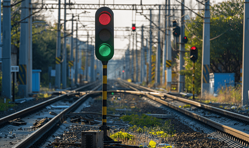 铁路交通系统停止状态下的交通信号杆