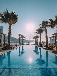 活动促销广告摄影照片_土耳其博德鲁姆豪华皇家酒店的壮丽景色