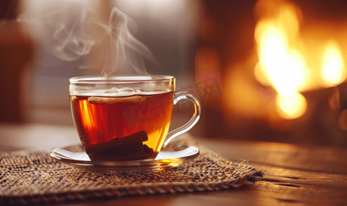 壁炉旁喝杯茶