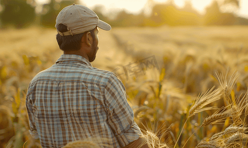 南亚农学家农民视察麦田农场农业生产理念