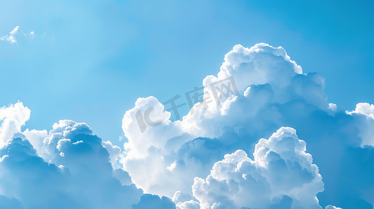 天白云摄影照片_晴朗蓝天天空白云高清摄影图