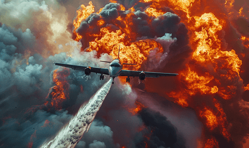 飞机滴水着火