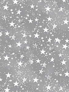 几何灰色摄影照片_灰色背景上星星的无缝图案
