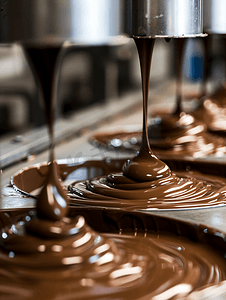 巧克力糖霜是在工业糖果生产过程中倒入的