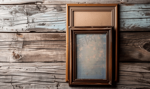 模板古典摄影照片_复古相框木背景