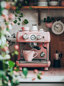创摄影照片_咖啡机咖啡机制作咖啡的过程