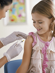儿童注射摄影照片_儿童打针疫苗