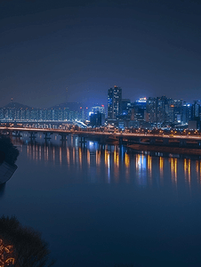 韩国首尔汉江夜景