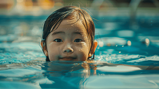 正在游泳的儿童摄影6